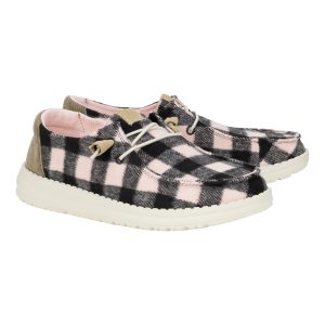 wendy buffalo plaid pale pink/black