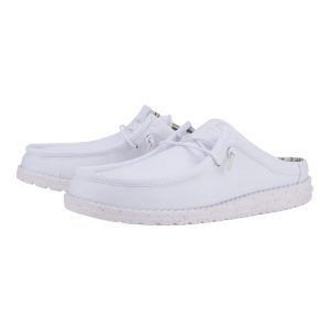 wally slip stretch canvas white/white