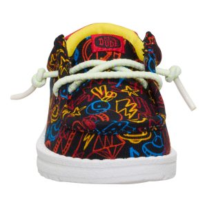 wally toddler space glow black/red