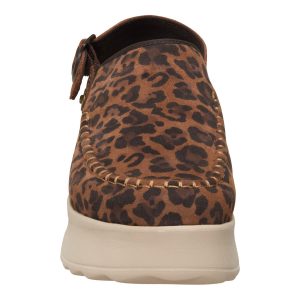 delray clog suede brown leopard