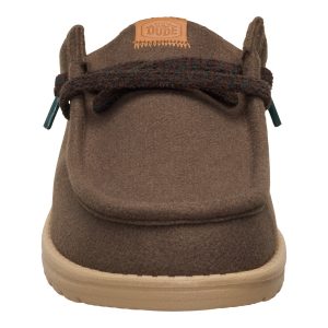 wally slip cozy plaid major brown/multi