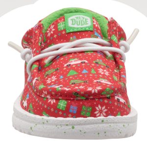 wally toddler holiday sweater red/green