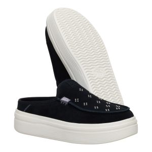 austin lift suede stud black