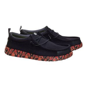 wally work ce flames slip resistant black/salsa red