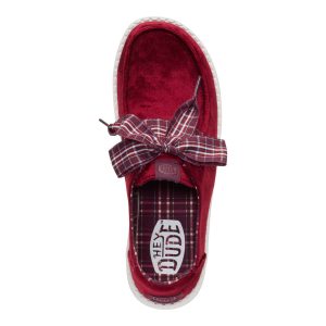 wendy holiday bow burgundy