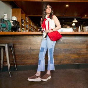 delray clog suede brown leopard