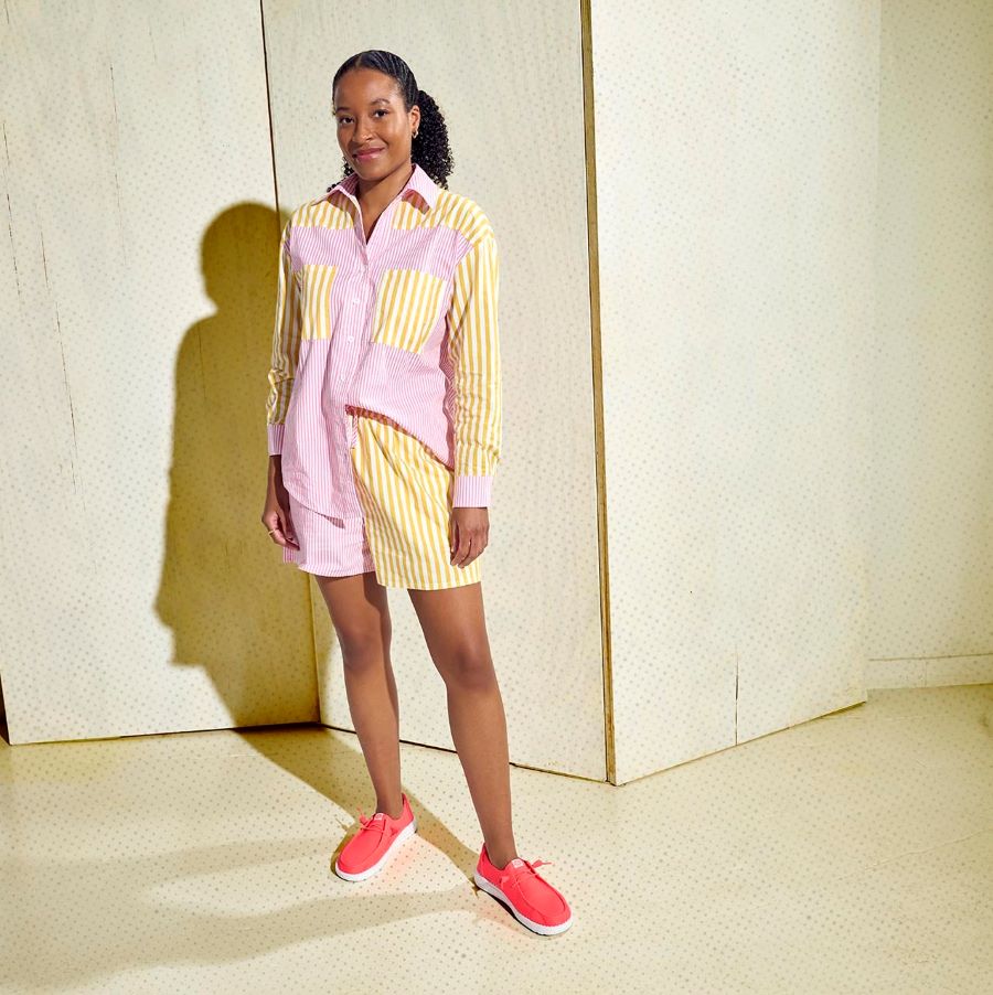 wendy stretch canvas fiery coral